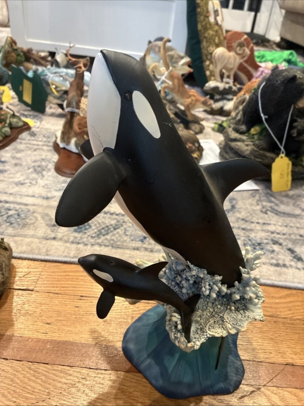RARE DANBURY MINT - ORCA WHALE - GRACEFUL LEAP BY MIKE ATKINSON